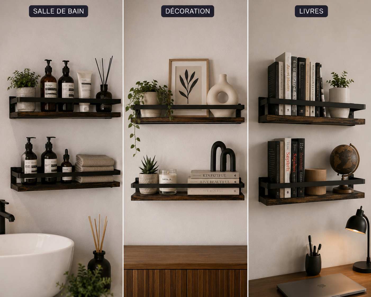 Étagères Murales Modernes – Pack Duo