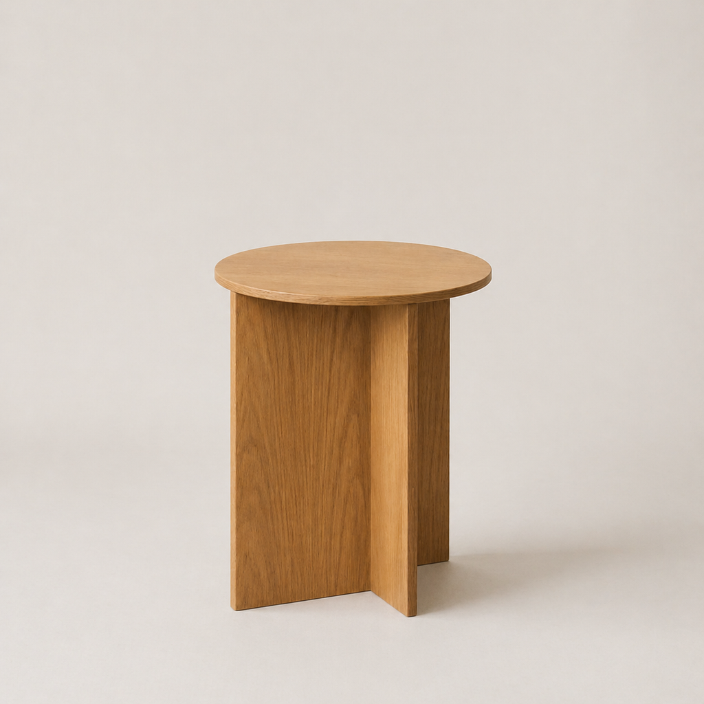 Table d’Appoint Ronde en Bois